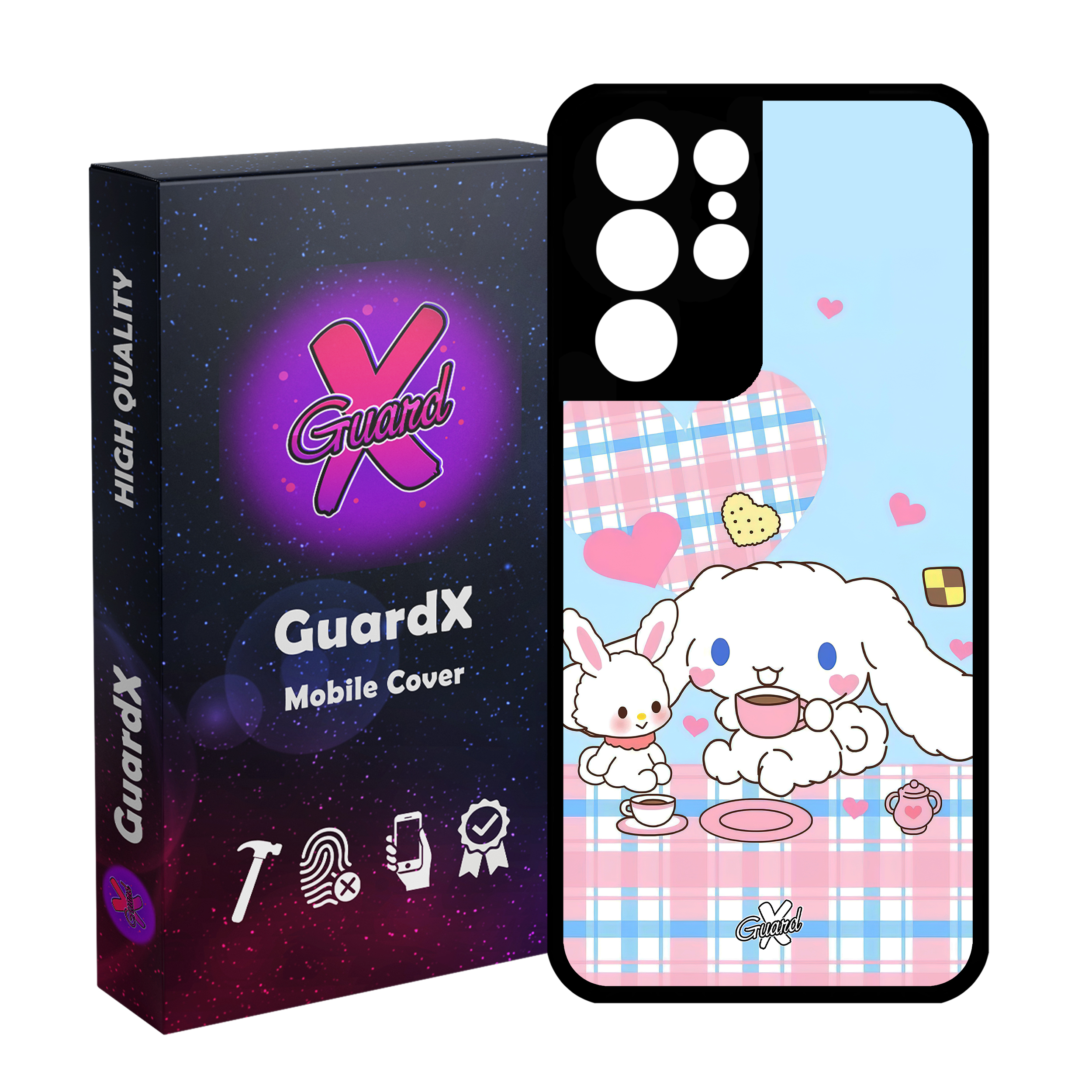 کاور گارد ایکس طرح خرگوش مدل Glass10508 مناسب برای گوشی موبایل سامسونگ Galaxy S21 Ultra