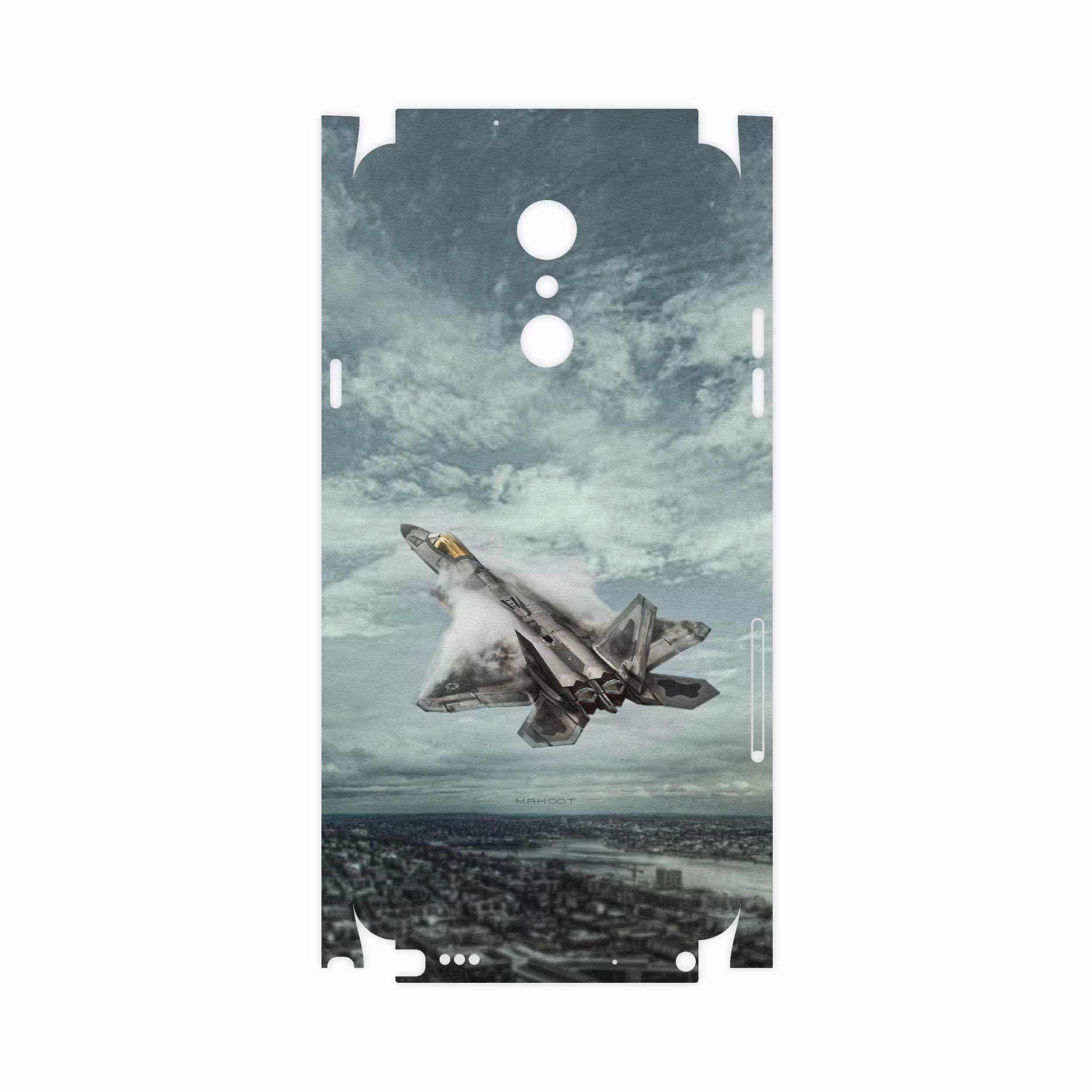 برچسب پوششی ماهوت مدل F-22 Raptor-FullSkin مناسب برای گوشی موبایل ال جی Q Stylus