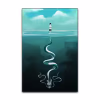 تابلو شاسی گوفی مدل انیمه شهر اشباح فانتزی و زیبا Spirited Away Anime کد CYNWATR | دنیای قاب