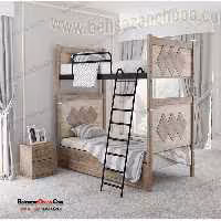تخت دو طبقه چوبی ارغوان D 4014