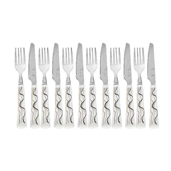 سرویس کارد و چنگال 12 پارچه ام جی اس مدل  NR-3