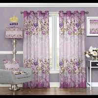 پرده پذیرایی دو قواره طرح گل کد S9813