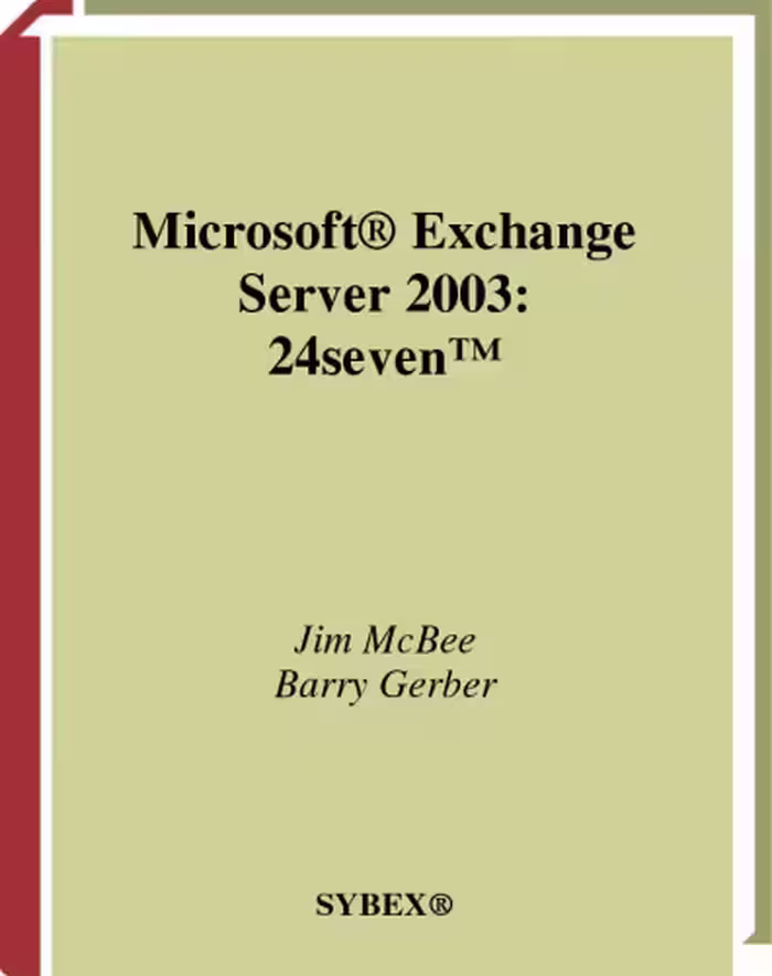 خرید و دانلود نسخه کامل کتاب Microsoft Exchange Server 2003