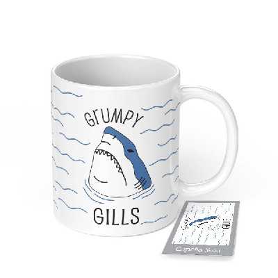 ماگ مگی مدل GRUMPY GILLS به همراه استیکر