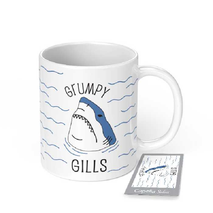 ماگ مگی مدل GRUMPY GILLS به همراه استیکر