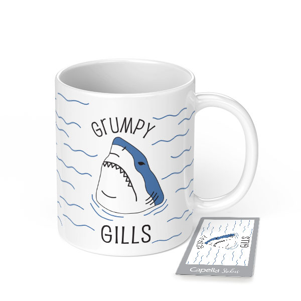 ماگ مگی مدل GRUMPY GILLS به همراه استیکر