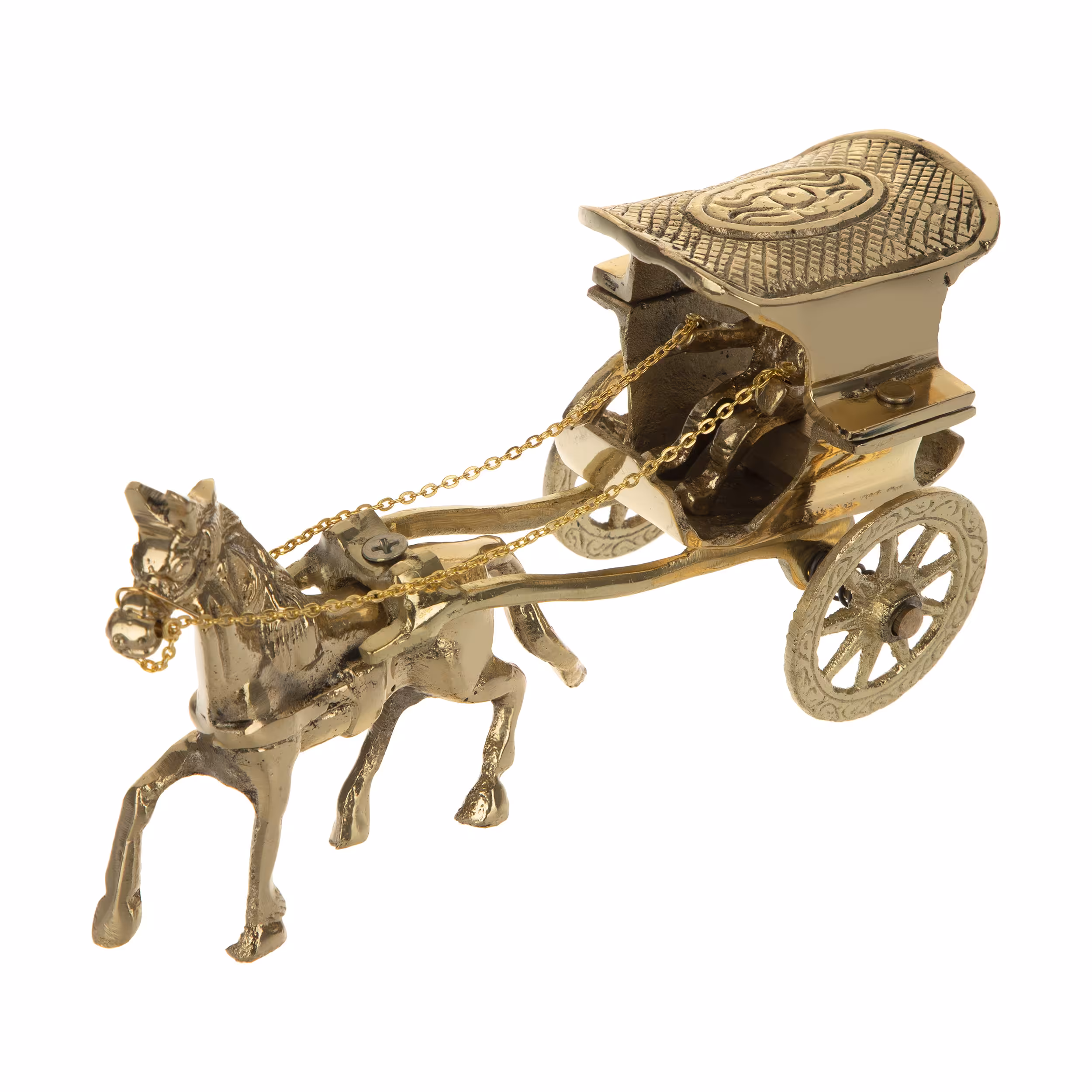 مجسمه دکوری طرح اسب و کالسکه