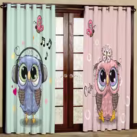 پرده مدل جغد دو رنگ مخمل پانچی کد 284 سایز 200x140 سانتی متر