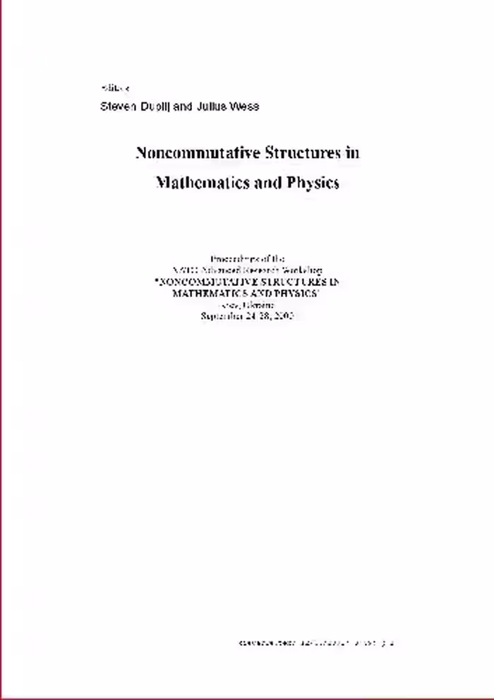 خرید و دانلود نسخه کامل کتاب Noncommutative Structures in Mathematics and Physics