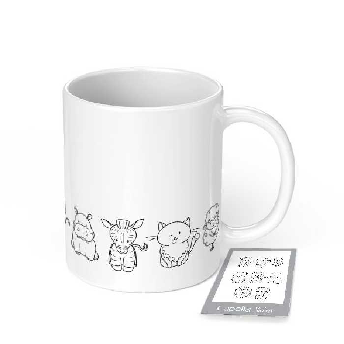 ماگ مگی مدل Line Animals به همراه استیکر