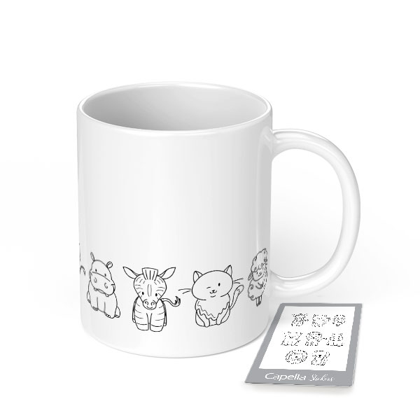 ماگ مگی مدل Line Animals به همراه استیکر