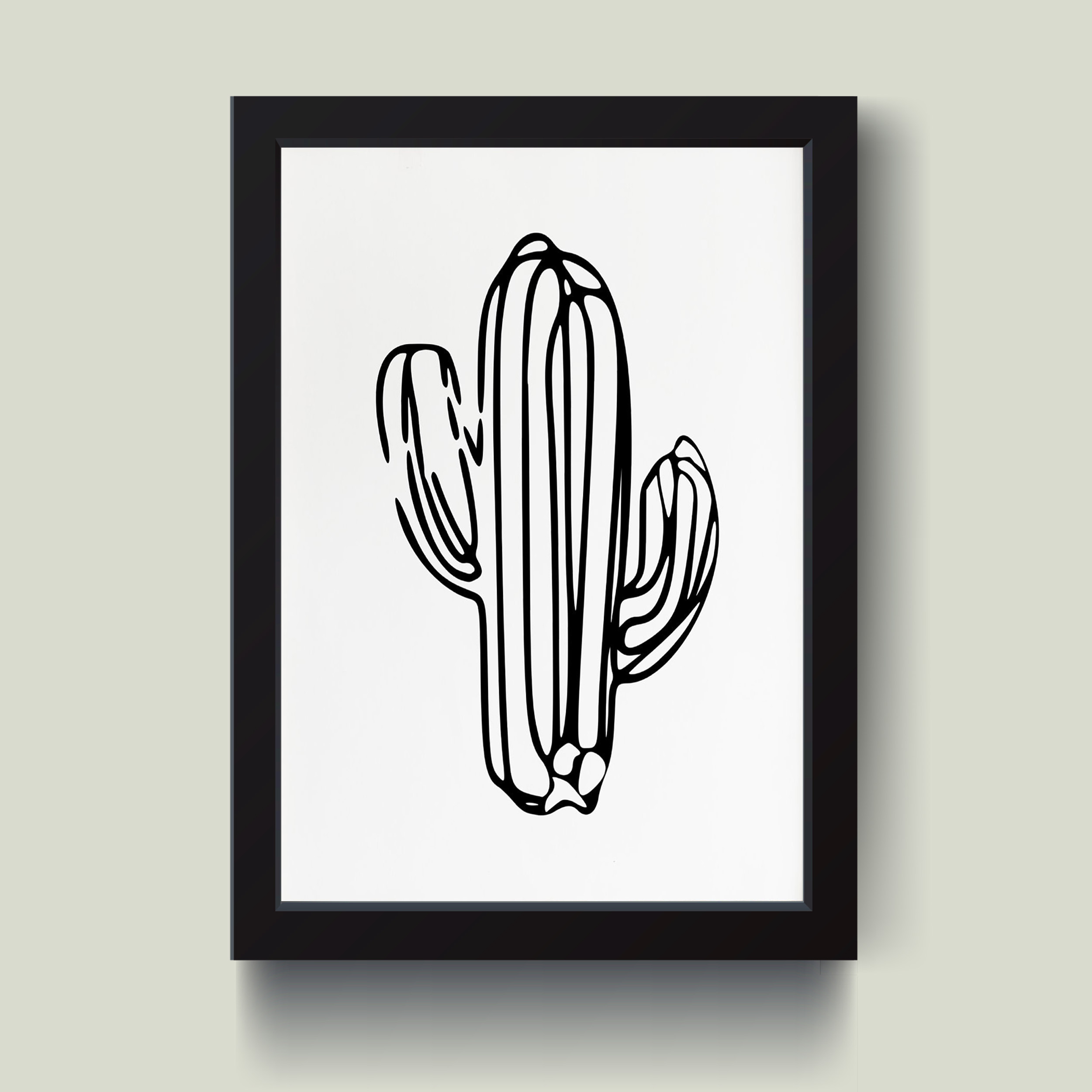 تابلو مدل مینیمال  کاکتوس کد S0619-b