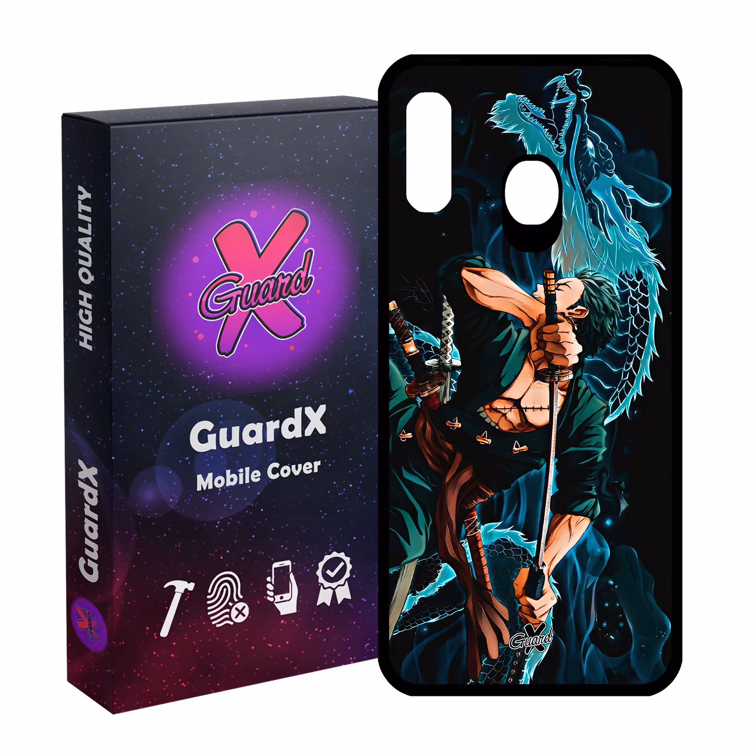 کاور گارد ایکس طرح Roronoa Zoro Anime مدل Glass10553 مناسب برای گوشی موبایل سامسونگ Galaxy A30/A20/M10S