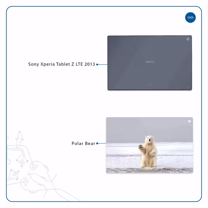 برچسب پوششی ماهوت مدل Polar bear مناسب برای تبلت سونی Xperia Tablet Z LTE 2013