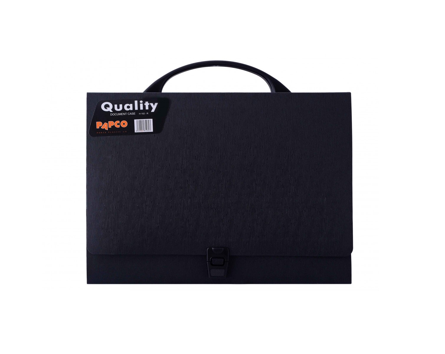 کیف مدارک راه راه مشکی پاپکو مدل H102