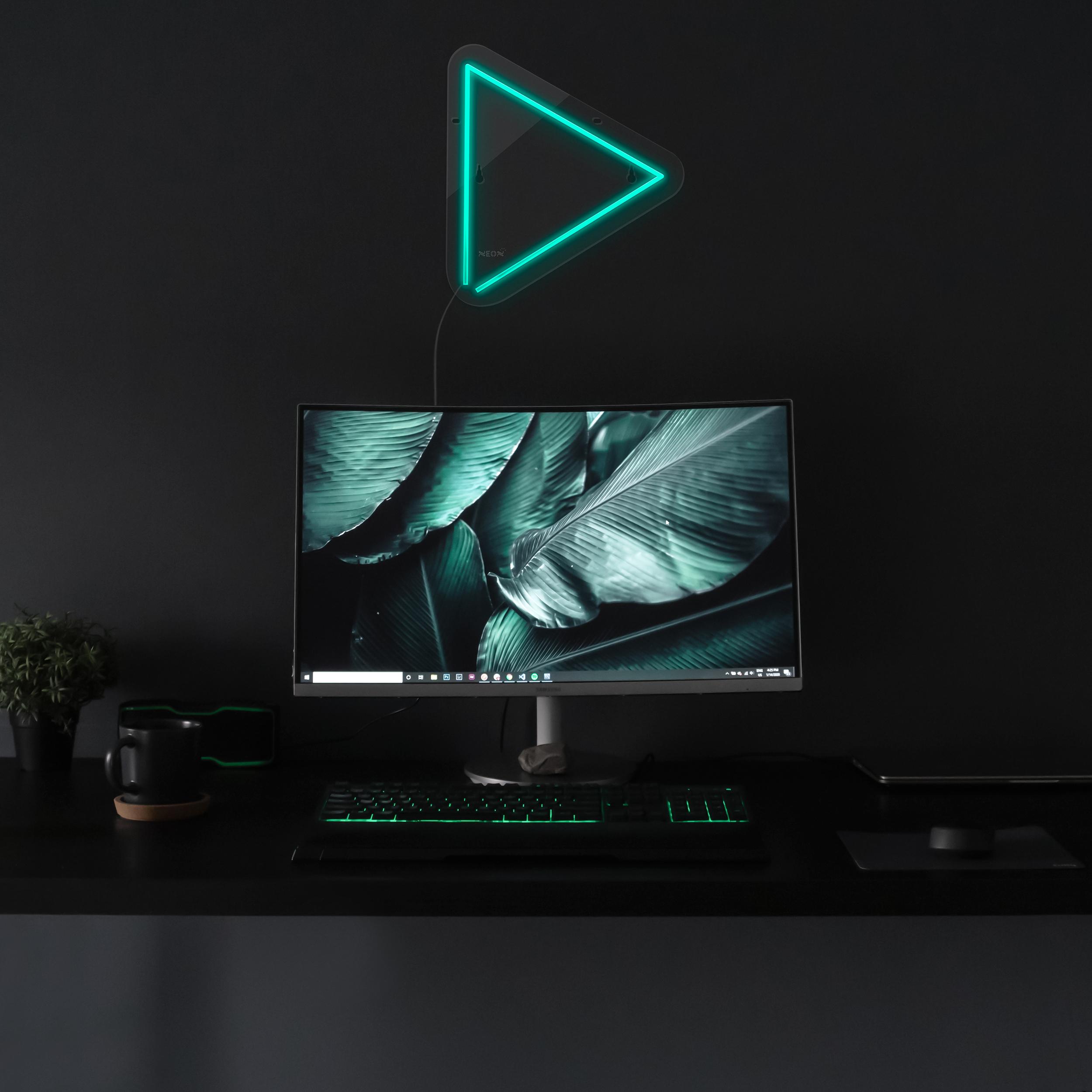 چراغ دیواری نئون دیزاین طرح Play_TBL
