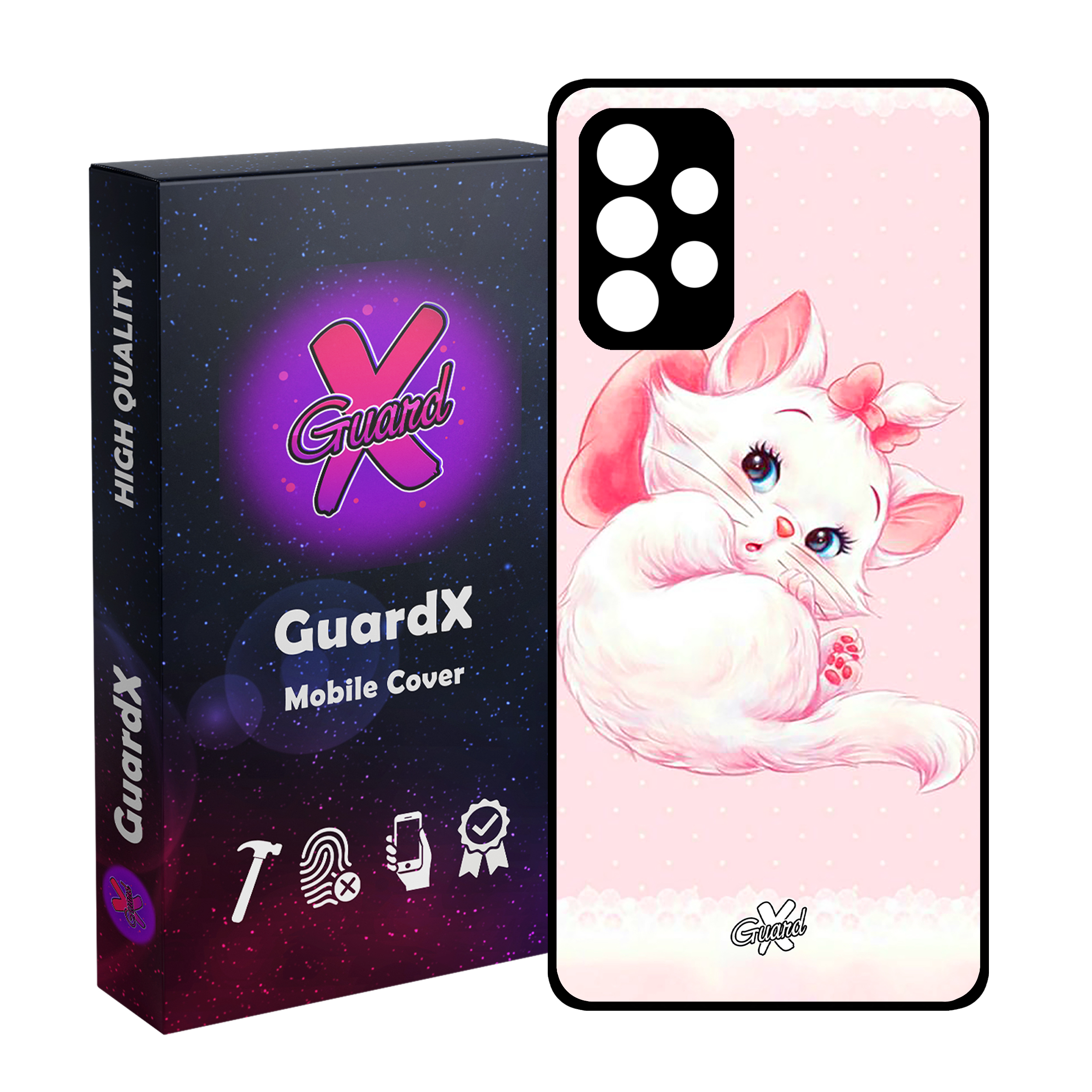 کاور گارد ایکس طرح Cat مدل Glass10219 مناسب برای گوشی موبایل سامسونگ Galaxy A32 4G