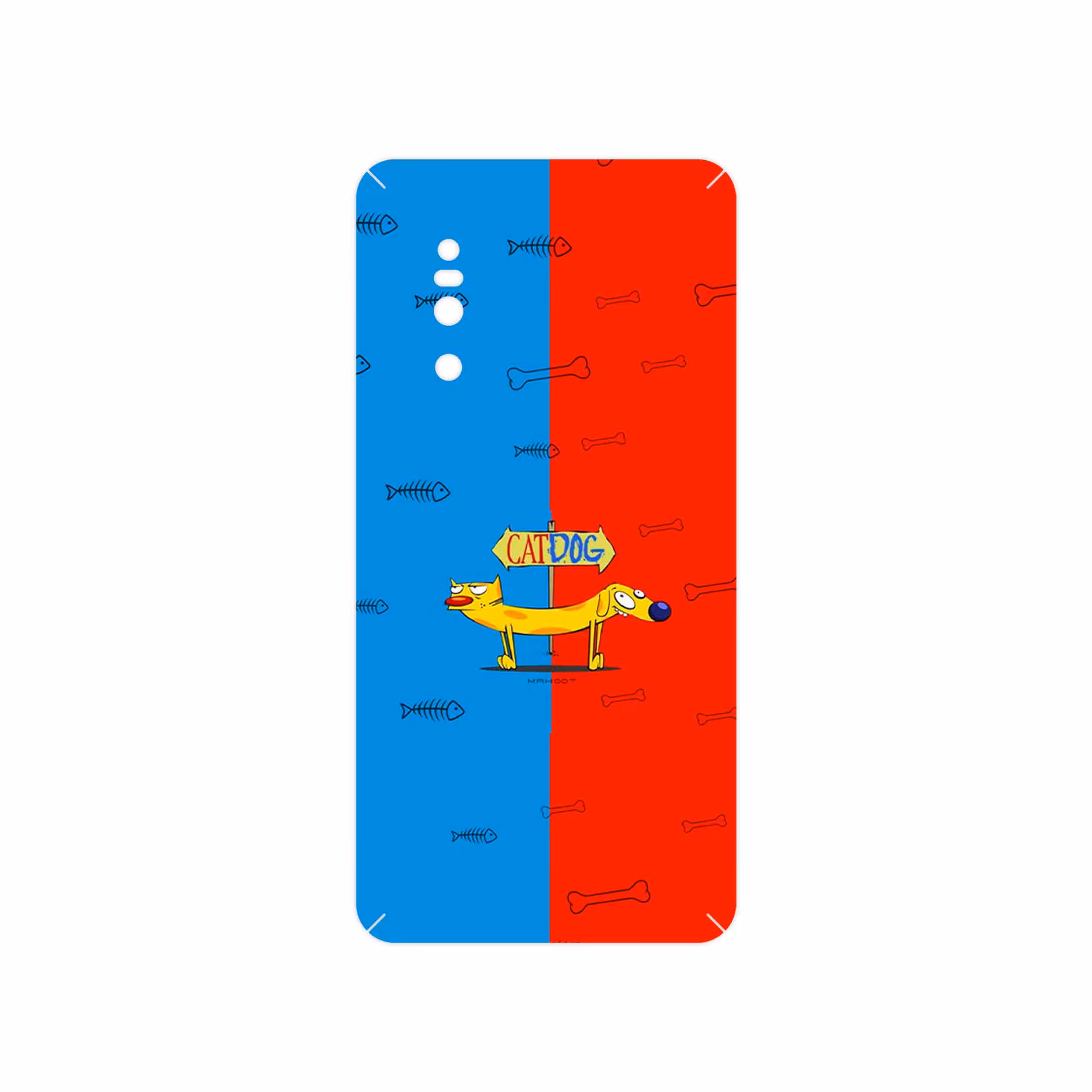 برچسب پوششی ماهوت مدل CatDog مناسب برای گوشی موبایل ویوو X27