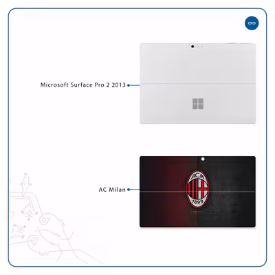 برچسب پوششی ماهوت مدل AC-Milan مناسب برای تبلت مایکروسافت Surface Pro 2 2013