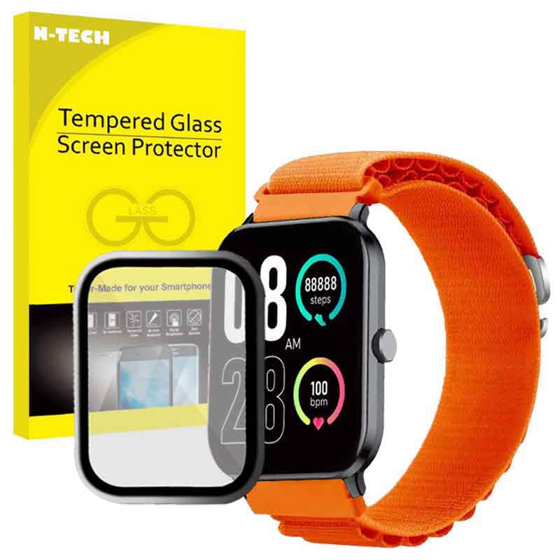 بند انتک مدل LOOP ALPINE مناسب برای ساعت هوشمند کیو سی وای GTC به همراه محافظ صفحه نمایش