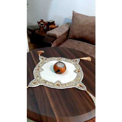 ست  رومیزی سه تکه مدل جواهر دوزی کد B- 142