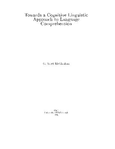 خرید و دانلود نسخه کامل کتاب Towards a Cognitive Linguistic Approach to Language Comprehension