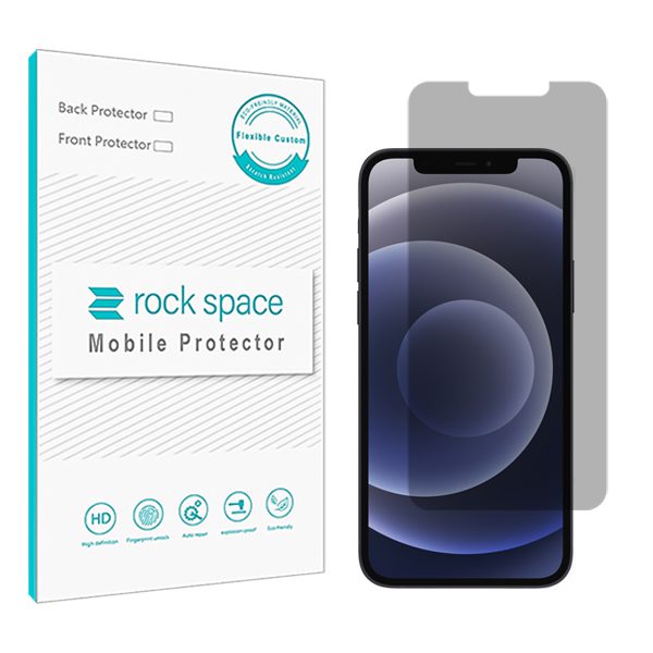 گلس آیفون iPhone 12 مدل نانو هیدروژل پرایوسی برند راک اسپیس کد S