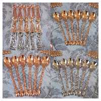 قاشق چایخوری 6 عددی مناسب پذیرایی رنگ ثابت اندازه 12 سانتی متر در رنگ های مختلف (قاشق چایی خوری )   