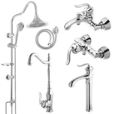 ست شیرآلات پرکاس مدل بامبو کد B-03 شیپوری مجموعه 6 عددی