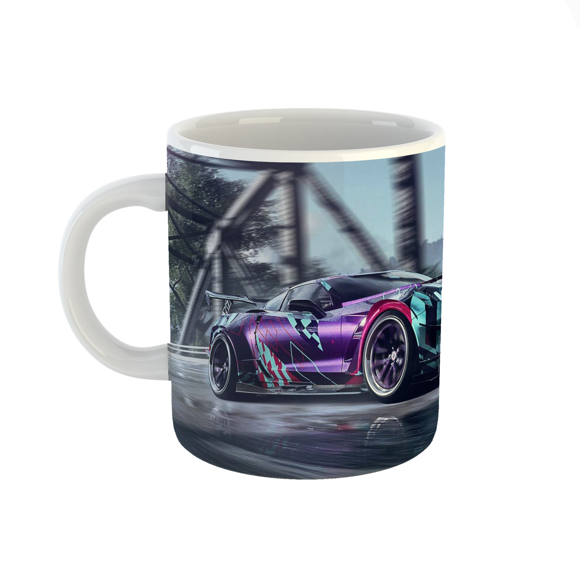 ماگ طرح ماشین کوروت مدل need for speed 