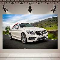 تابلو شاسی طرح ماشین مدل Mercedes-Benz AMG C63s کد AR653 | دنیای قاب