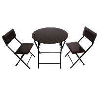 میز ناهار خوری کمجا تاشو مناسب منزل کمپ و سفر مدل خاطره رنگ قهوه ای تیره