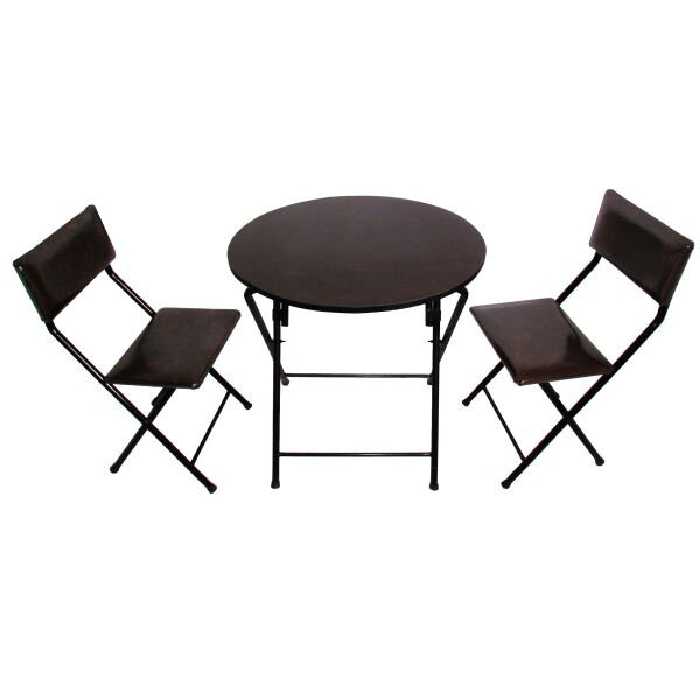 میز ناهار خوری کمجا تاشو مناسب منزل کمپ و سفر مدل خاطره رنگ قهوه ای تیره