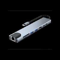 ارسال فوری   ضمانت اصالت کالا   هاب تایپ سی 8 پورت USB C HUB