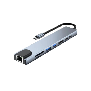 ارسال فوری ضمانت اصالت کالا هاب تایپ سی 8 پورت USB C HUB