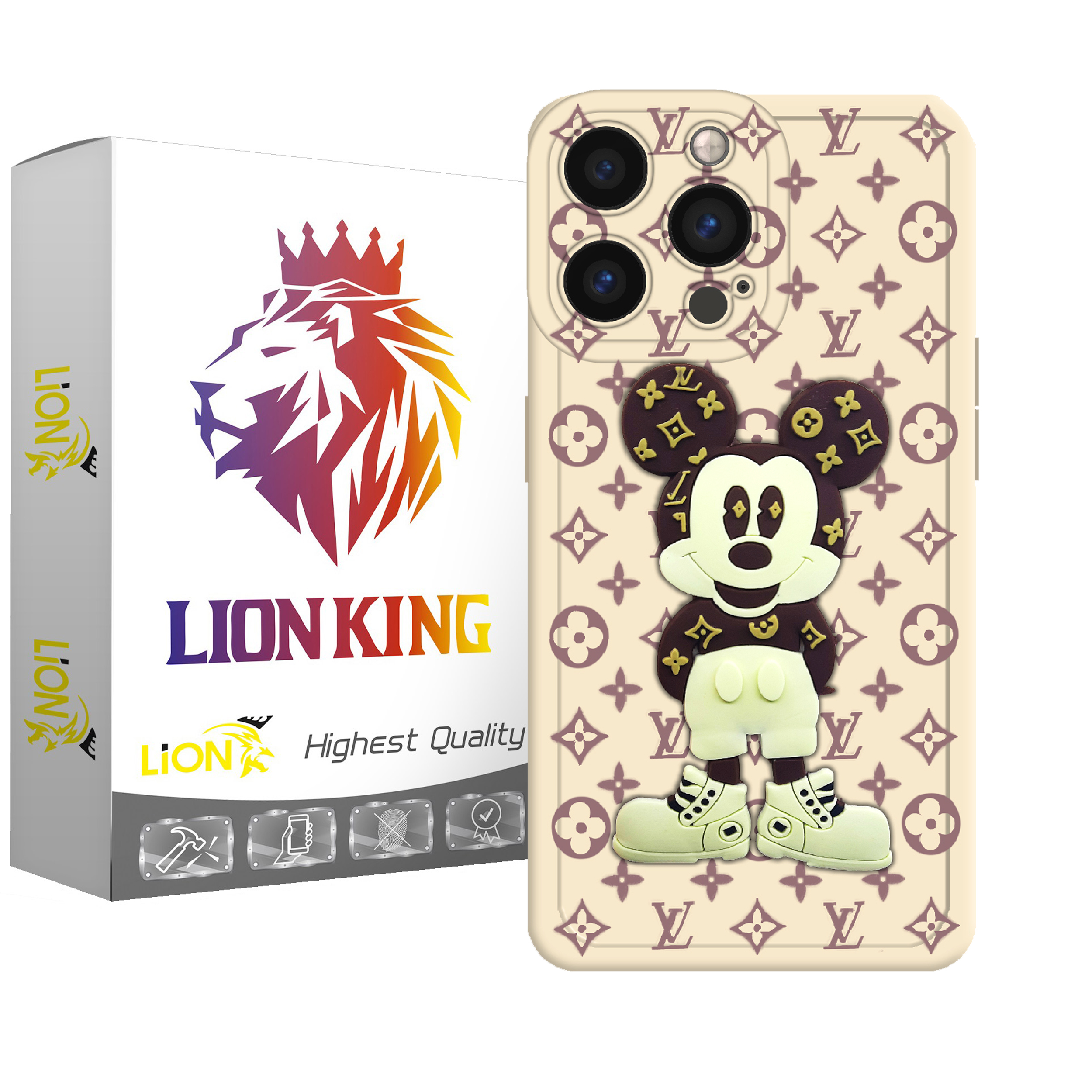  کاور لاین کینگ مدل میکی موس LV مناسب برای گوشی موبایل اپل IPhone 13 pro Max
