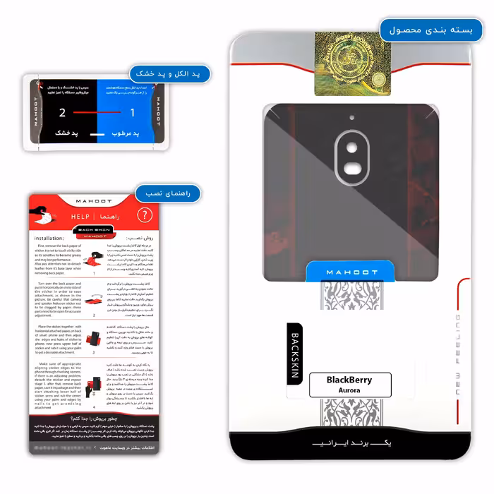 برچسب پوششی ماهوت مدل Mitsubishi Motor مناسب برای گوشی موبایل بلک بری Aurora