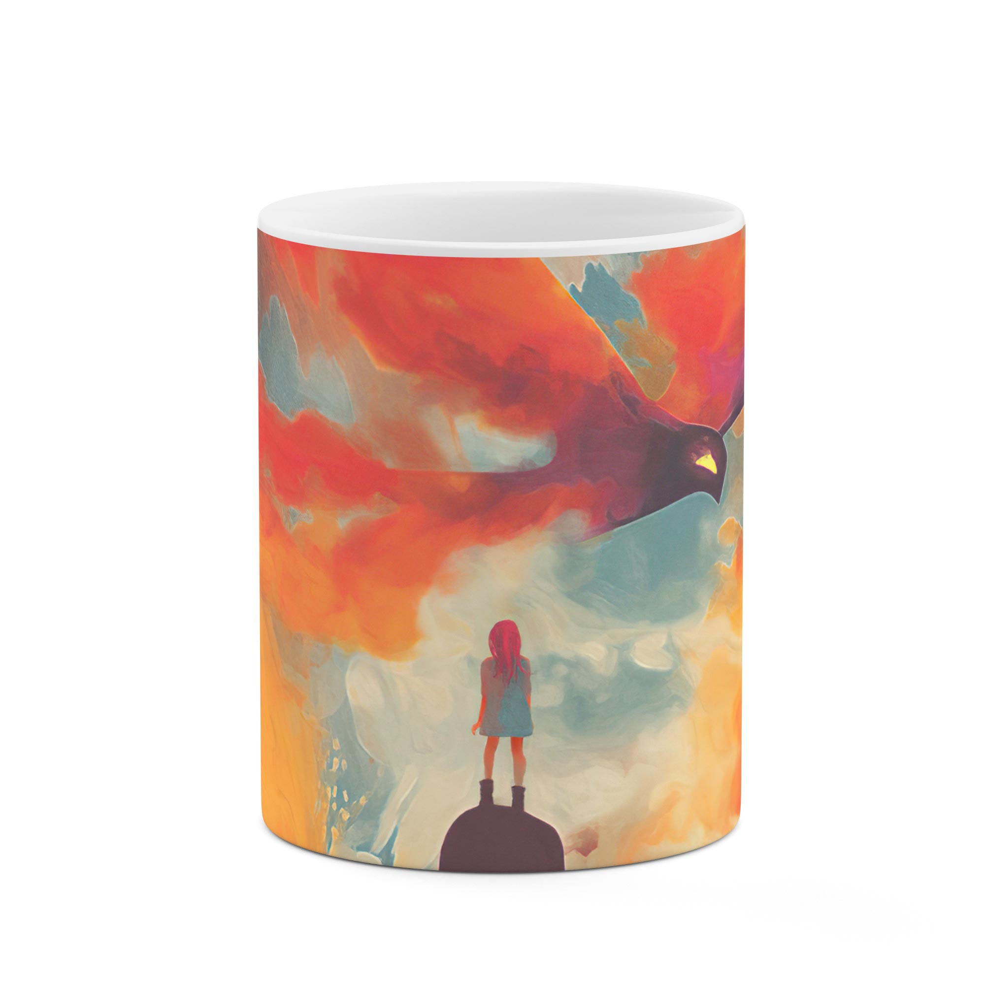 ماگ طرح دختر و اژدها مدل mgp01071