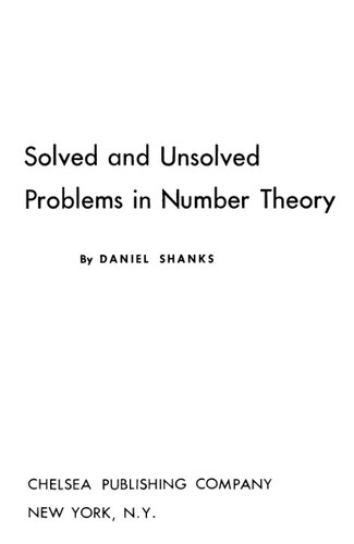 خرید و دانلود نسخه کامل کتاب Solved and Unsolved Problems in Number Theory