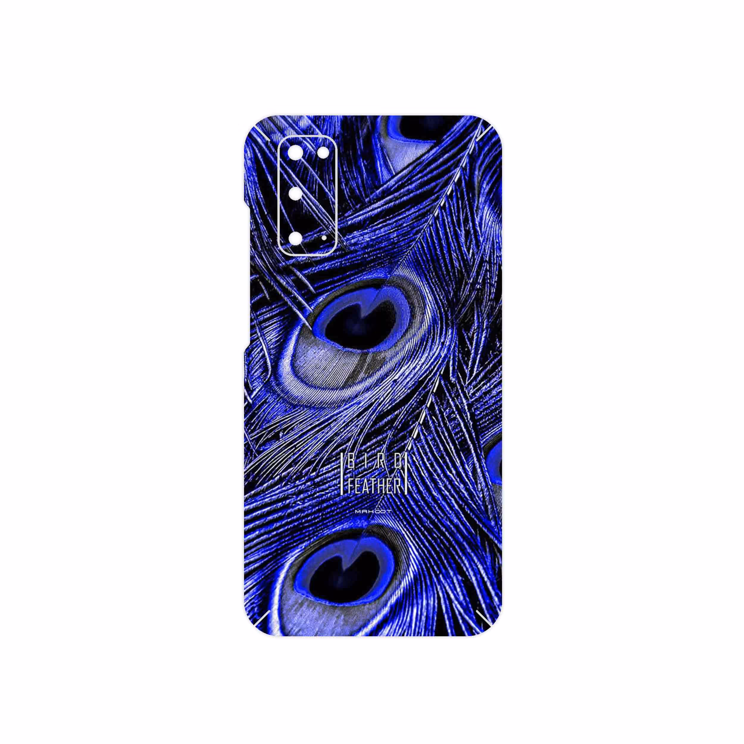 برچسب پوششی ماهوت مدل Purple Feather مناسب برای گوشی موبایل سامسونگ Galaxy S20