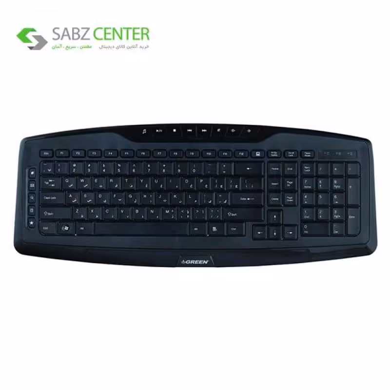 کیبورد آفیشیال مالتی‌مدیا گرین GK-501 با حروف فارسی