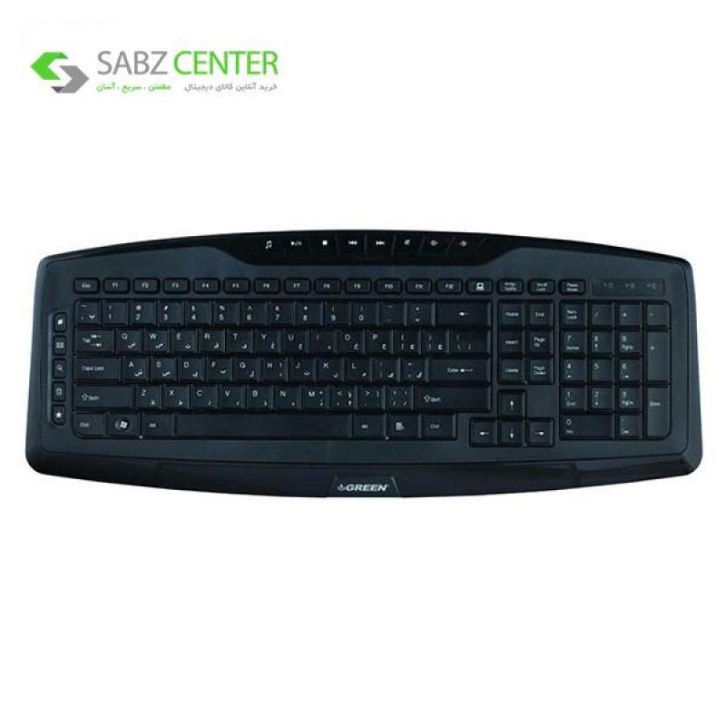 کیبورد آفیشیال مالتیمدیا گرین GK-501 با حروف فارسی