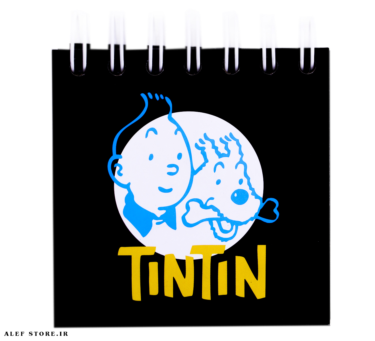 دفترچه کاغذ مشکی 80 برگ هیرمند – طرح  Tin Tin