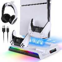 خرید استند عمودی پلی استیشن 5 اسلیم IPEGA Charging Stand with Cooling Fan for PS5 Slim Console با بهترین قیمت
