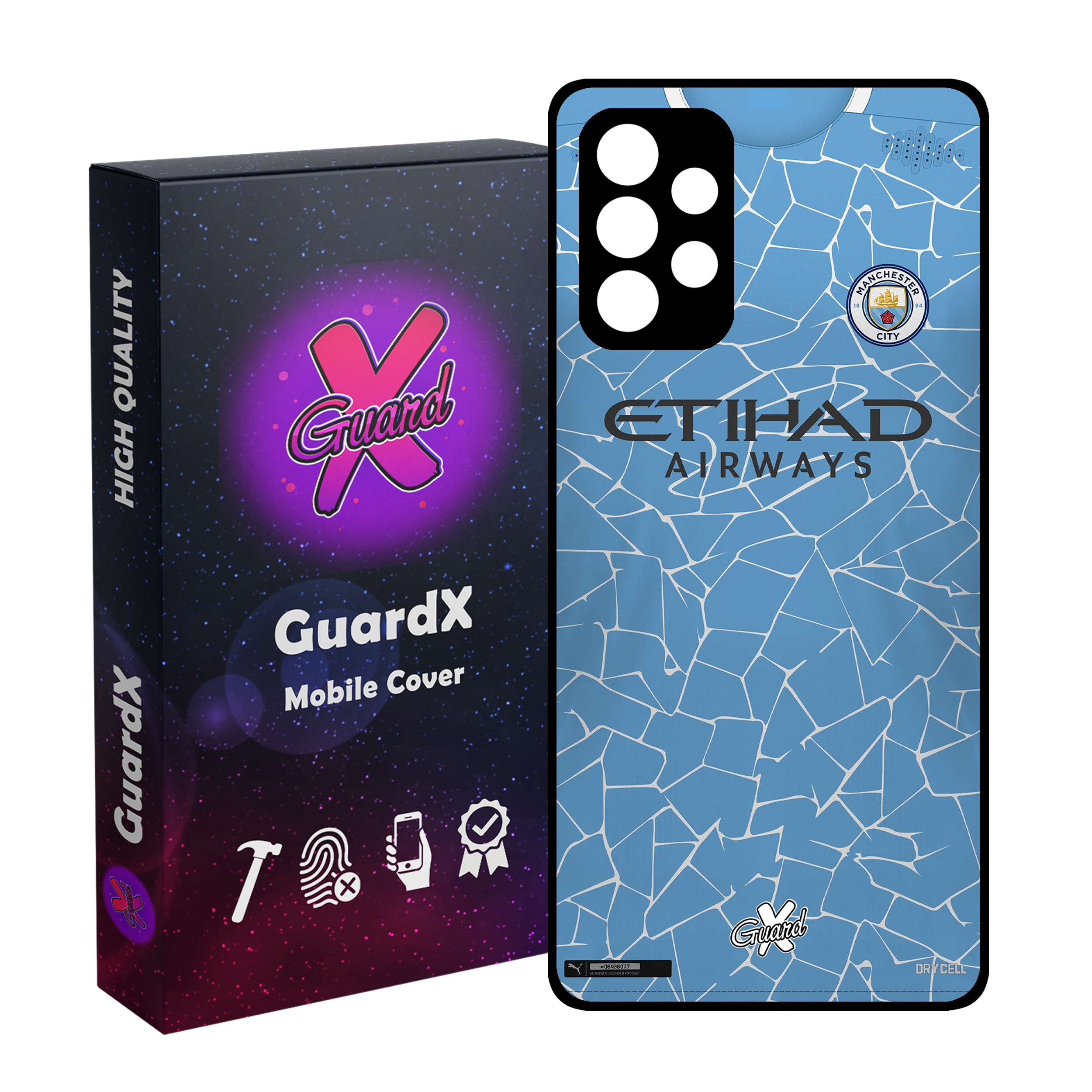 کاور گارد ایکس طرح Manchester City مدل Glass10249 مناسب برای گوشی موبایل سامسونگ Galaxy A32 4G