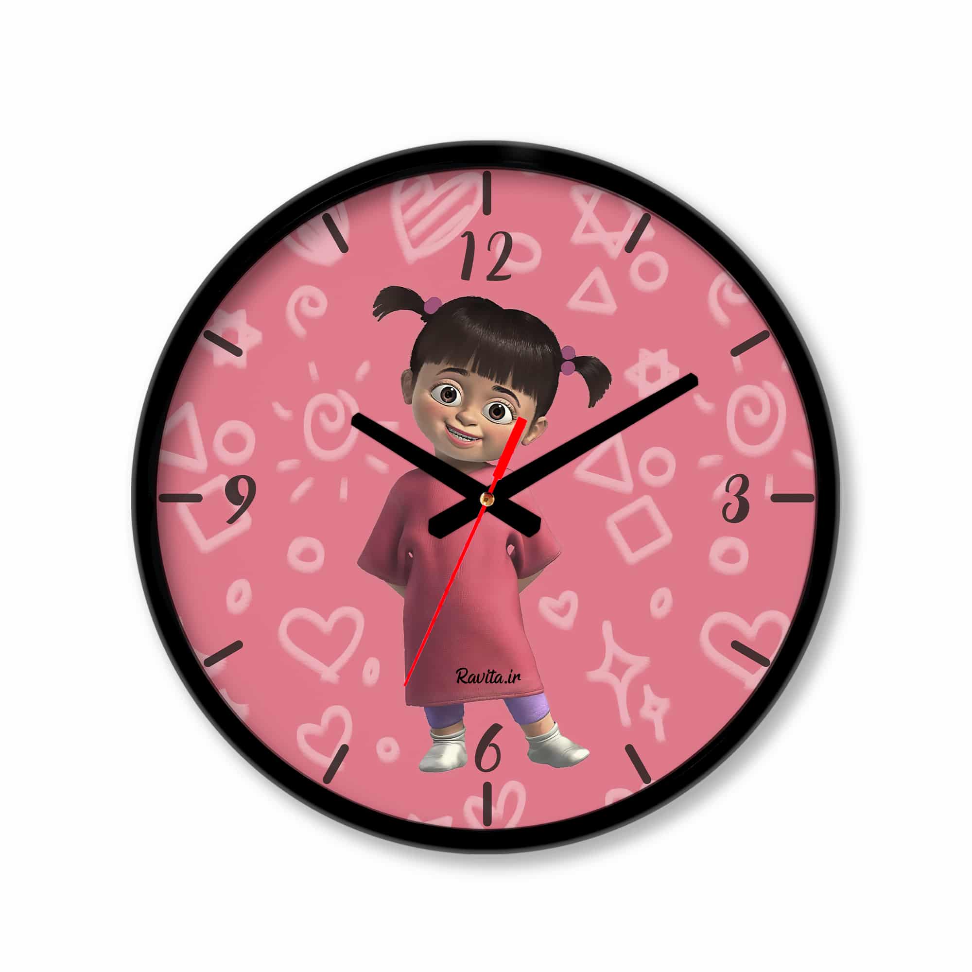 ساعت‌ دیواری رومیزی راویتا طرح بو -کارخانه هیولا ها کد 3541