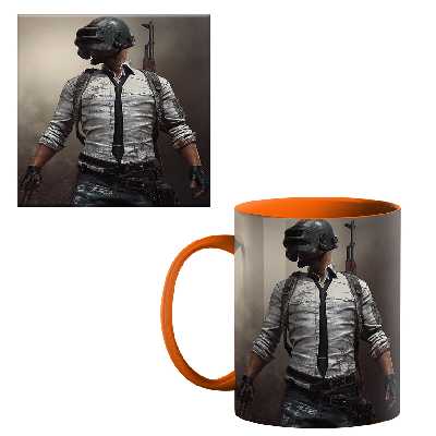 ماگ طرح پابجی کد 900 به همراه زیر لیوانی