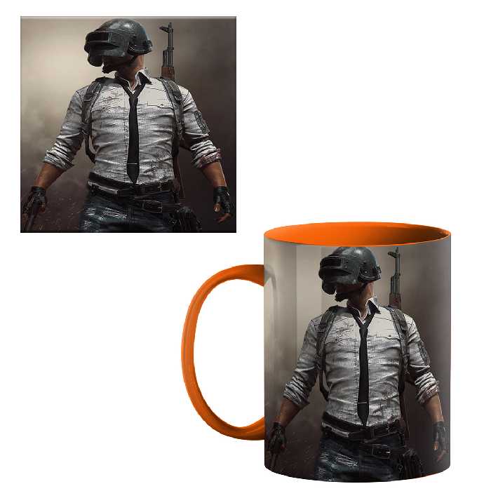 ماگ طرح پابجی کد 900 به همراه زیر لیوانی