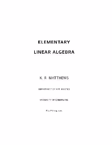 خرید و دانلود نسخه کامل کتاب Elementary Linear Algebra