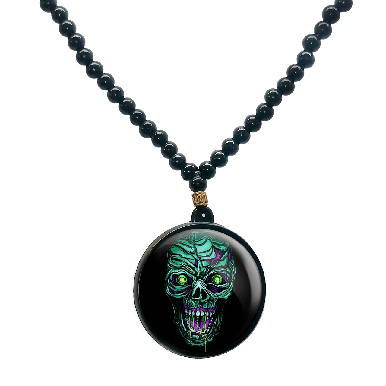 گردنبند پرمانه طرح اسکلت و خفن کد pmd.10688 مدل دو طرفه